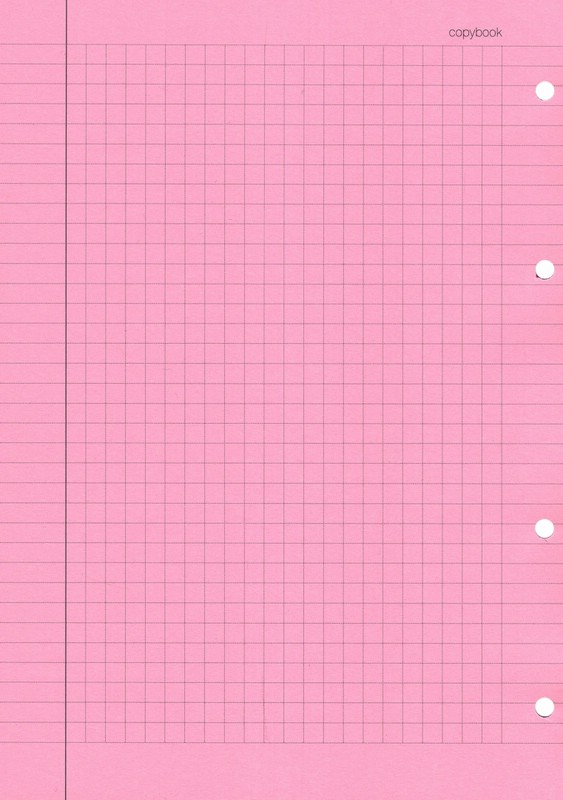 Сменный блок для тетради, 50 листов, клетка, А5, розовый