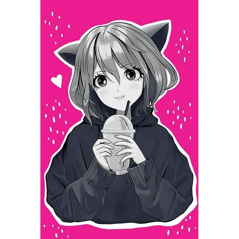 Открытка 'Девушка аниме' А5, твин-лак