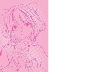 Открытка 'Девушка аниме' А5, твин-лак 2