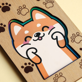 Конверт деревянный резной 'Поздравляю' (пес) 16.5 х 8 см 4