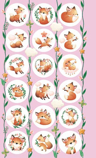 Наклейка поощрительная 'Лисички'