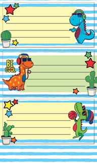 Наклейки на тетрадь 'Дино', артикул 0-11-516