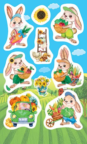 Наклейки 'Кролики', артикул 0-11-644