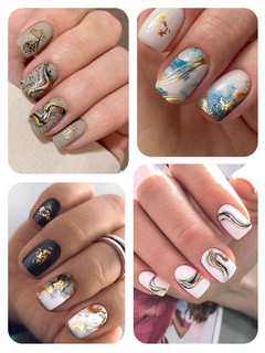 Слайдеры (стикеры) для ногтей А5 (Мрамор), фольга 2