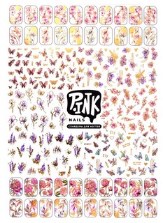 Слайдеры (стикеры) для ногтей А5 (Золотая весна), фольга