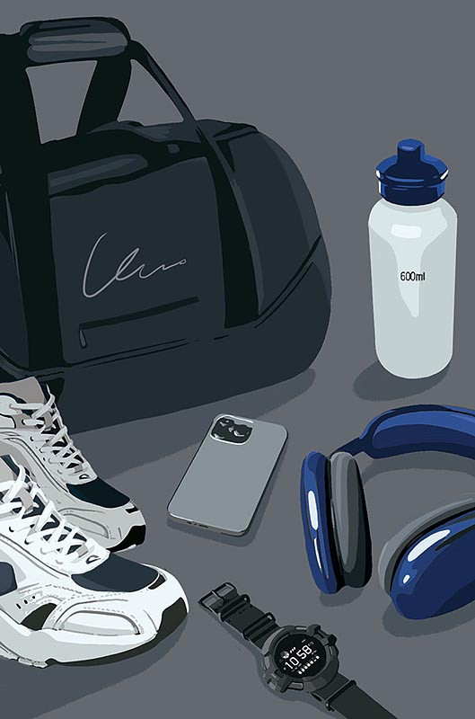 Открытка 'Телефон, наушники, часы', артикул 0166.769