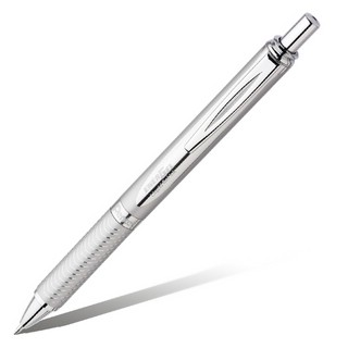 Ручка гелевая Pentel Energel Sterling 0.7 мм (серебристый металлик) в футляре
