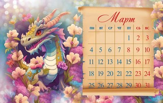 Календарь-домик 2024 'Драконы' 4