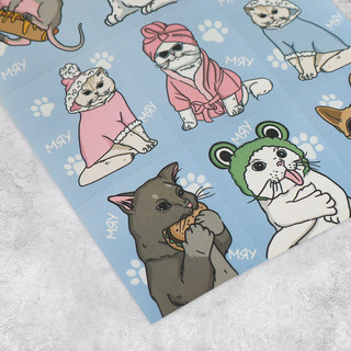 Наклейки бумажные «Котики», c раскраской на обороте, 11 x 15,5 см 2