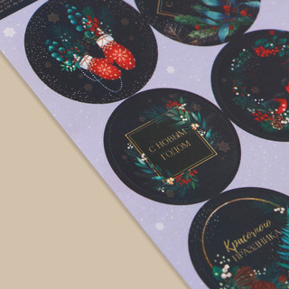 Наклейки бумажные «Красочный праздник», на подарки, 9 x 16 см 2