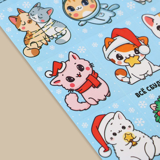 Наклейки бумажные «Милые персонажи», c раскраской, 11 x 15.5 см 3