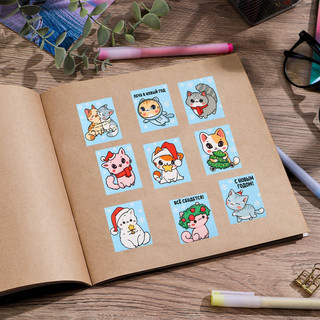 Наклейки бумажные «Милые персонажи», c раскраской, 11 x 15.5 см 5