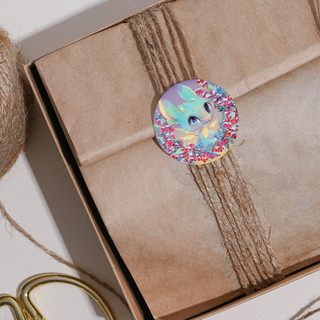 Наклейки бумажные «Дракоша», на подарки, 9 x 16 см 3