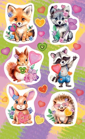 Наклейки 'Звери', 16 x 9 см, артикул 0-11-669