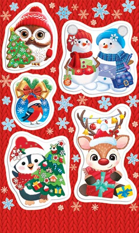 Наклейки новогодние