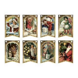 Новогодняя гирлянда 'Винтажная мини №7' 8 флажков, Даринчи 2