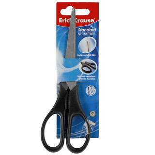 Ножницы ErichKrause Standard, черный, 17 см