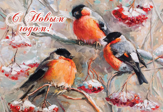 Новогоднее ассорти. Комплект из пяти открыток 2