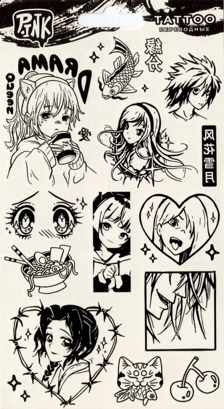 Переводные татуировки 'Аниме 4'