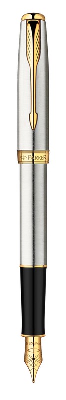 Ручка перьевая Parker Sonnet F527, цвет St. Steel GT, перо F