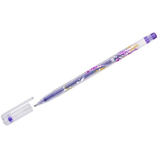 Ручка гелевая "Glitter Metal Jell" фиолетовая с блестками, 1.0 мм