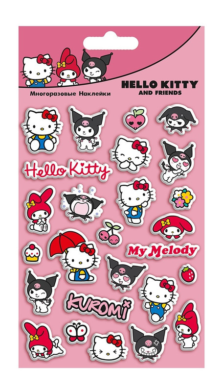 Наклейки объемные 110х200 (Хеллоу Китти и друзья)