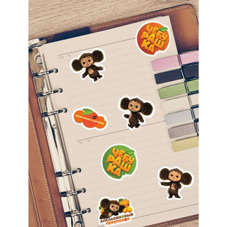 Наклейки виниловые PrioritY Детские Чебурашка 50 штук 5