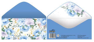 Конверт для денег 'Цветы на голубом'