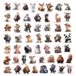 Наклейки виниловые PrioritY животные 50 шт 3