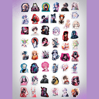 Наклейки виниловые PrioritY Аниме 50 шт 3