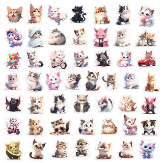 Наклейки виниловые PrioritY Котики 50 шт 4