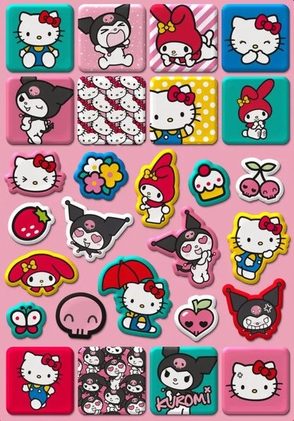3d стикеры, наклейки на телефон Hello Kitty and friends, Priority