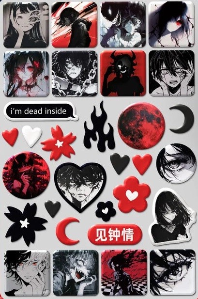 3d стикеры, наклейки на телефон Аниме, Priority