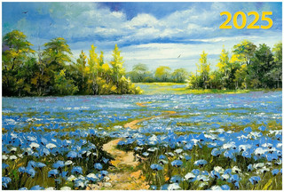 Календарь 2025 'Акварельное настроение' квартальный, трехблочный, 31х68 см 2