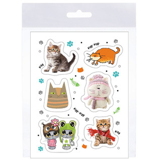 Наклейки 'Котики бывают разными' 24 шт. Hatber 2