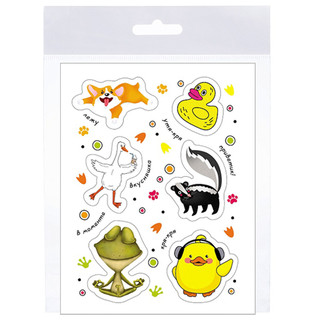Наклейки 'Забавные животные' 24 шт. Hatber 2