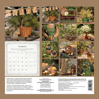 Календарь 2025 'Сказки леса' настенный, 30х30 см 2