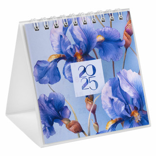 Календарь-домик 2025 'Ирисы' на гребне, Brauberg 1