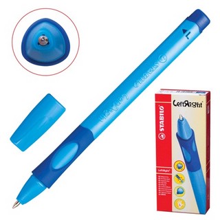 Ручка шариковая STABILO "Left Right", синяя, для левшей, 6318