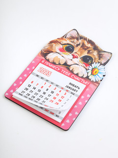 Календарь 2025 на магните 'Я принесу тебе счастье!' с отрывным блоком 5