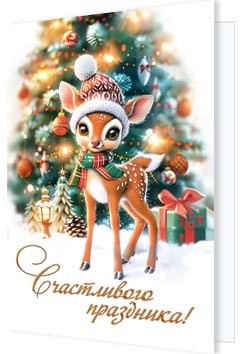 Открытка-подвеска 'Счастливого праздника'