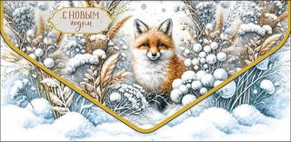 Конверт для денег 'С новым годом' (лиса) артикул 1216.018