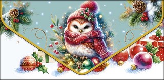 Конверт для денег 'С новым годом' (сова) артикул 1216.019