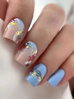 Слайдеры для маникюра 'Зима', с фольгой 3