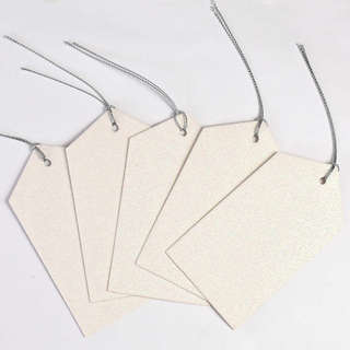 Набор из 20-ти новогодних ярлыков для подарков, серебристый 5