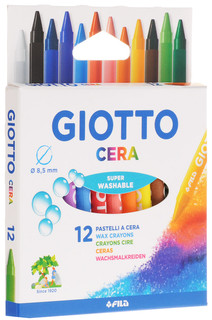 Набор цветных восковых карандашей Giotto 'Cera', 12 цветов 