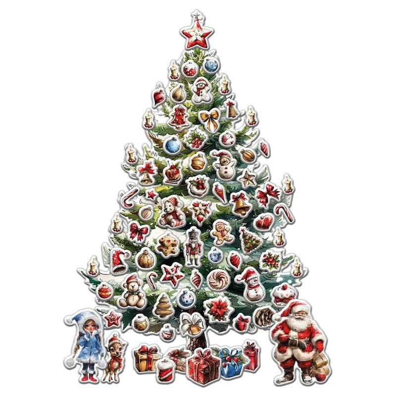 Новогодние наклейки на окна, на стену Наряжай-КА-2, 17х30 см