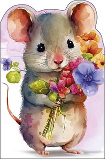 Открытка вырубная 'Мышка' арт.0117.443