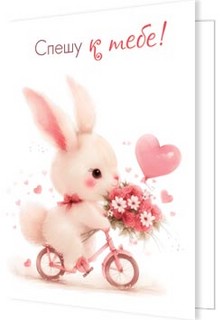 Спешу к тебе!, открытка-мини 2-70-1788