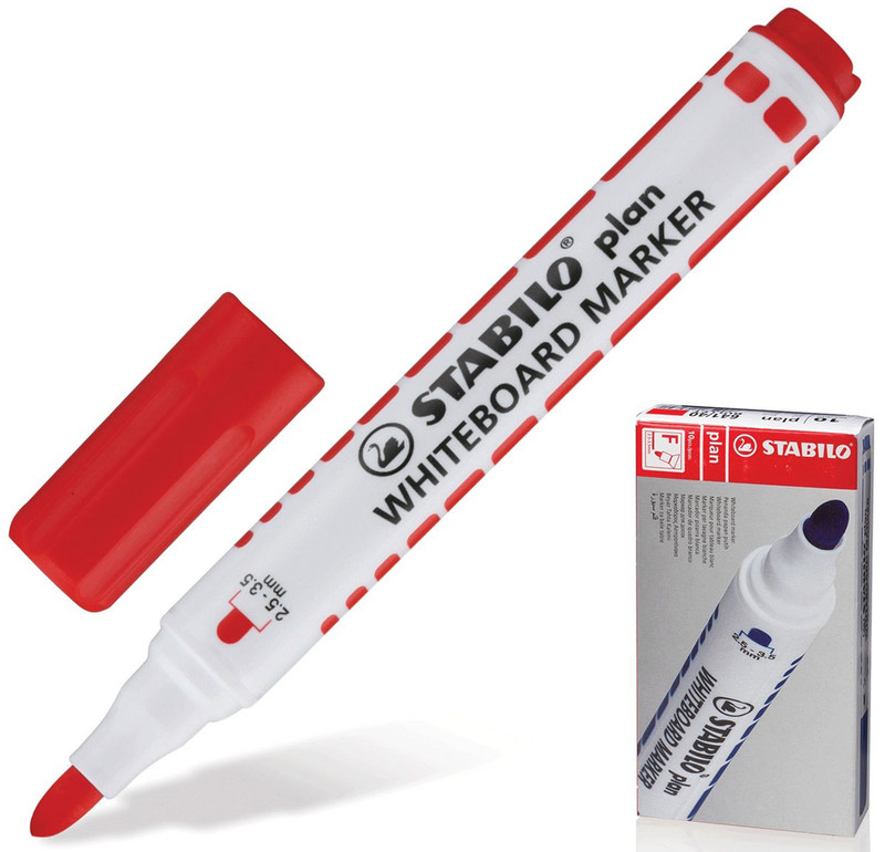 Stabilo Маркер для доски Plan цвет красный